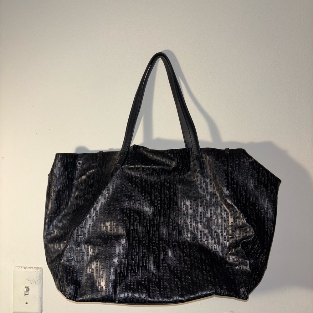 Juicy Couture Black Textured Tote Bag